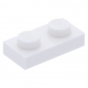 LEGO lapos elem 1x2, fehér (3023)